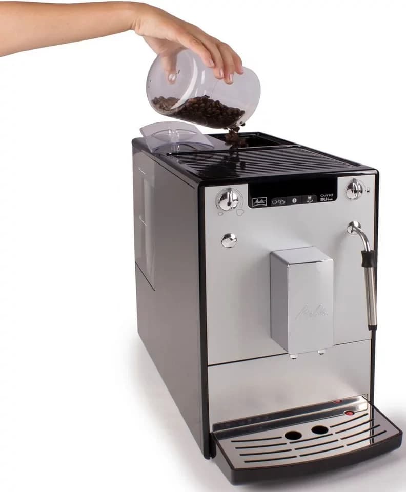 Melitta Kaffeevollautomat Solo® & Milk E953-202, silber/schwarz, Café crème & Espresso per One Touch, Düse für Milchschaum - Thumbnail 9