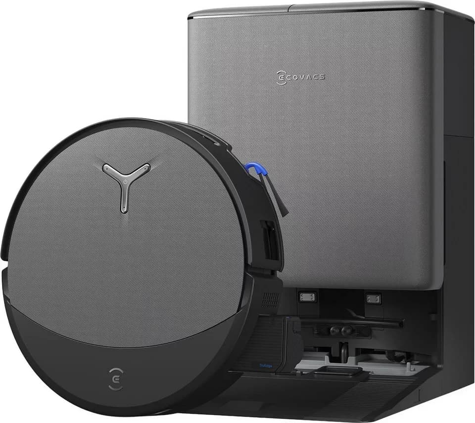ECOVACS Nass-Trocken-Saugroboter DEEBOT T90 PRO OMNI (Black), 65 W, mit Beutel, Saug-und Wischroboter mit All-in-One Station und 30.000 Pa Saugkraft