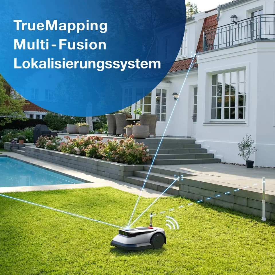ECOVACS Rasenmähroboter GOAT G1-800 Grey, bis 800 m² Rasenfläche, (Set), mit intelligenter 3D-Hindernisvermeidung; Grundfarbe: grau - Thumbnail 2