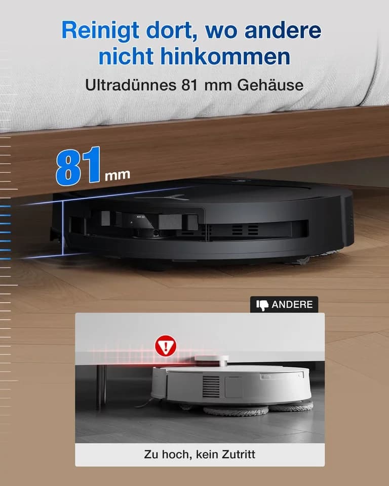 ECOVACS Saugroboter mit Wischfunktion, DEEBOT T50 OMNI Gen2, mit Beutel - Thumbnail 8