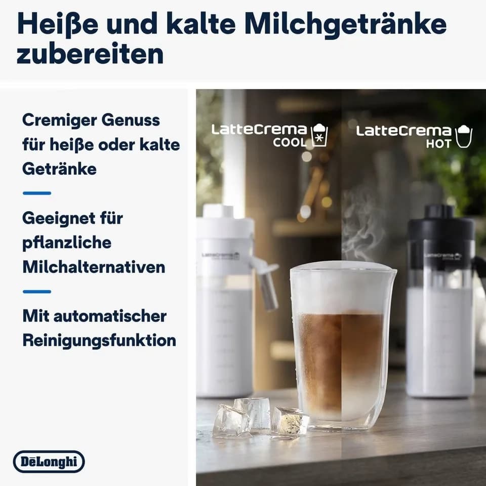De'Longhi Kaffeevollautomat Eletta Explore Cold Brew ECAM450.86.T - 100 Rezepte (App), heiß & kalt, Cold Brew in unter 5 Minuten inkl. 3,5" Touch-Display & To-Go Funktion - Thumbnail 5