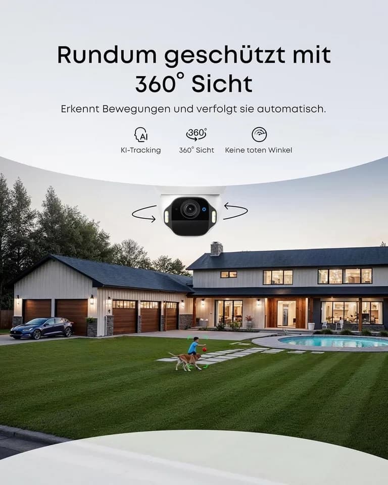 eufy Security Überwachungskamera eufy eufyCam E42 4K Kabellose Solar-Überwachungskamera Außen (Außenbereich, 1-tlg., E42, Lokale Aufzeichnung) - Thumbnail 3