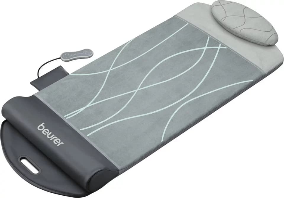 BEURER Massagematte MG 280 Yoga-& Stretchmatte zum Dehnen & Stretchen, 7 Luftkammern zur Imitation von Yoga- & Dehnübungen, mit Wärmefunktion