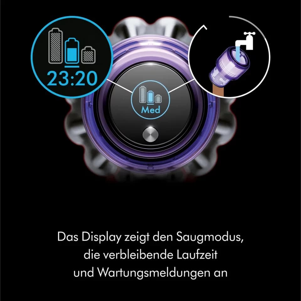 DYSON Akku-Hand-und Stielstaubsauger Dyson V11ᵀᴹ Advanced, 545 W, beutellos, Haarentwirrungstechnologie, keinen Saugkraftverlust - Thumbnail 6