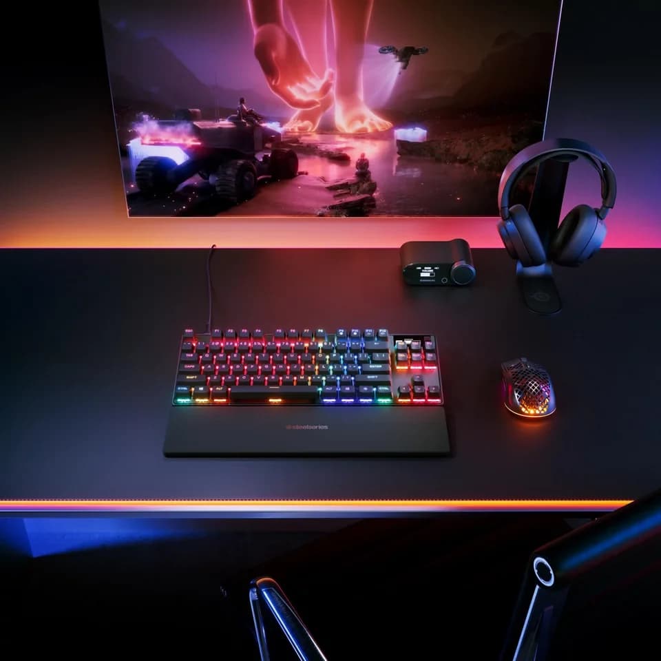 SteelSeries Apex Pro TKL Gen 3 DE Tastatur (OmniPoint 3.0, RGB-Beleuchtung, Kompakt, verstelbare Schalter) - Thumbnail 2