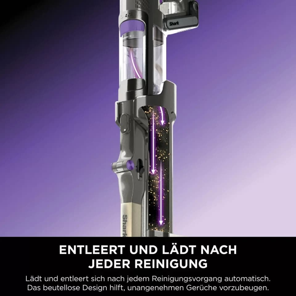 Shark Akku-Stielstaubsauger Shark PowerDetect Clean & Empty IP3251EUT, 380 W, beutellos, Akku-Staubsauger für Tierhaare, automatische Entleerungsstation - Thumbnail 5