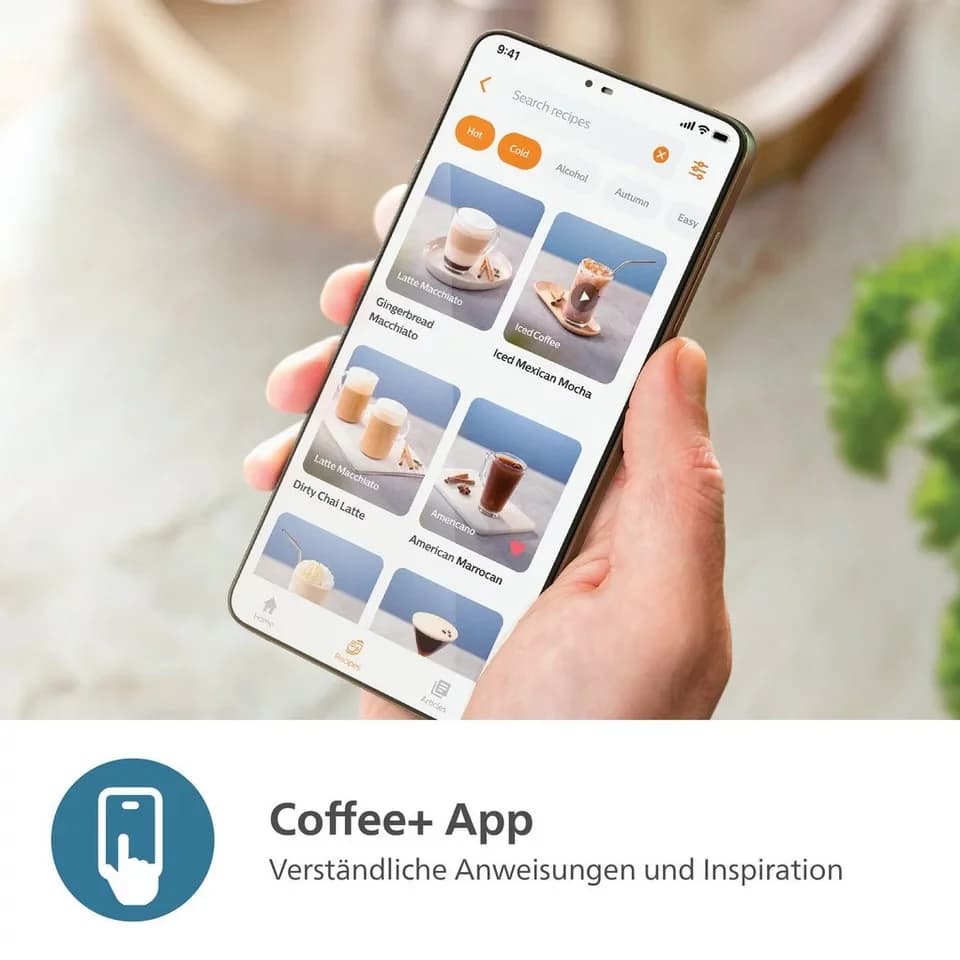 Philips Kaffeevollautomat EP3343/50 3300 Series, 6 Getränke (heiß oder eisgekühlt), LatteGo-Milchsystem, SilentBrew Technologie - Thumbnail 9