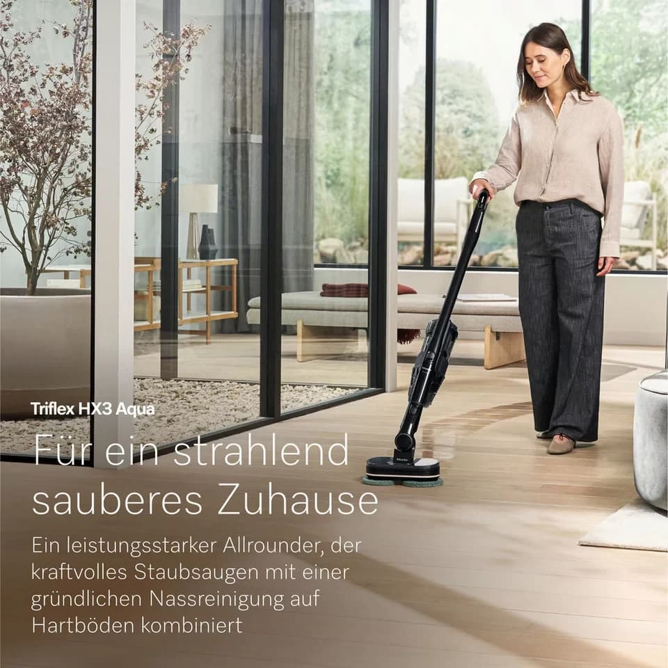 Miele Akku-Stielstaubsauger Triflex HX3 Aqua, 192 W, mit Beutel - Thumbnail 2