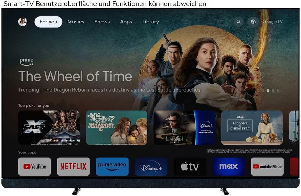 Philips 65OLED909/12 OLED-Fernseher (164 cm/65 Zoll, 4K Ultra HD, Smart-TV, Google TV) - Thumbnail 3