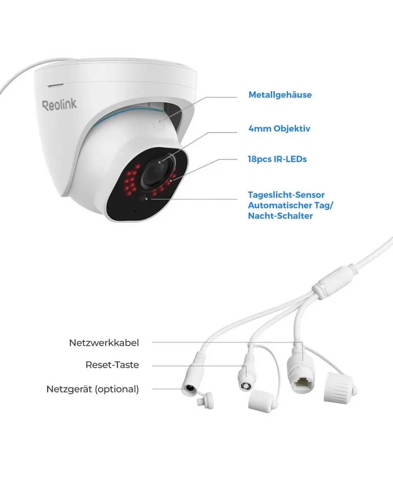 Reolink Überwachungskamera RLC-820A 4K UHD PoE (Außenbereich, 1-tlg., Personen-/Autoerkennung, 8MP, IP66 Wasserfest, Audio Aufnahme) - Thumbnail 10