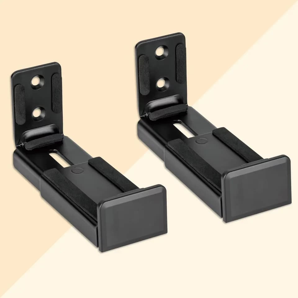 RICOO Soundbar-Halterung Soundbar Lautsprecher Wandhalterung verstellbar LH067, (2 Stk. Universelle Wandhalterungen, 2-tlg., 2x Verstellbare Lautsprecherhalterungen, Wandhalterung für Soundbar oder Lautsprecher, 10,2x7,8x7,2 cm) - Thumbnail 2