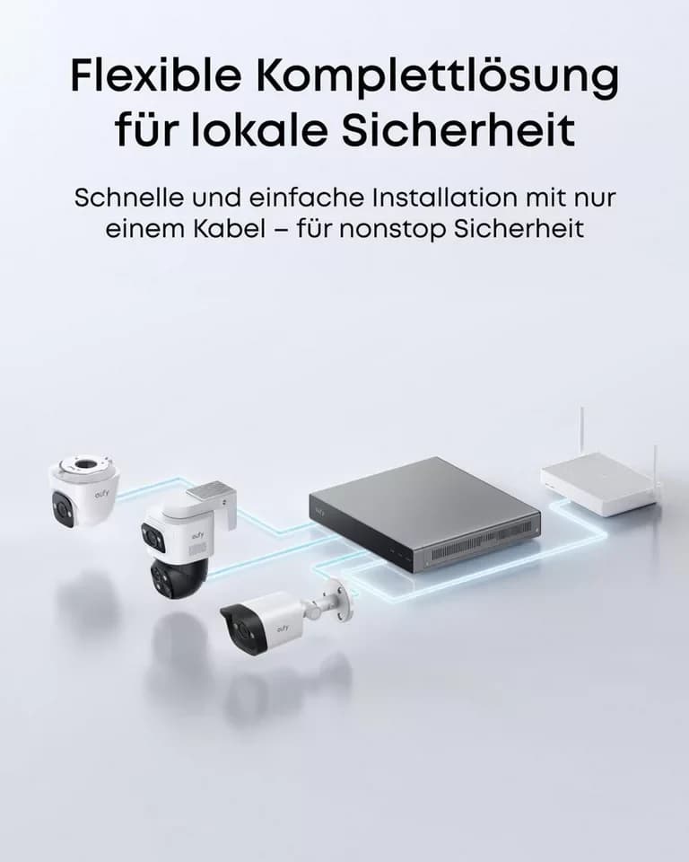 eufy Security IP-Überwachungskamera PoE NVR Security System E40, 4× 4K 8MP Kameras (1-tlg., KI-Erkennung, KI-gestützter Fernzugriff, lokale KI) - Thumbnail 7