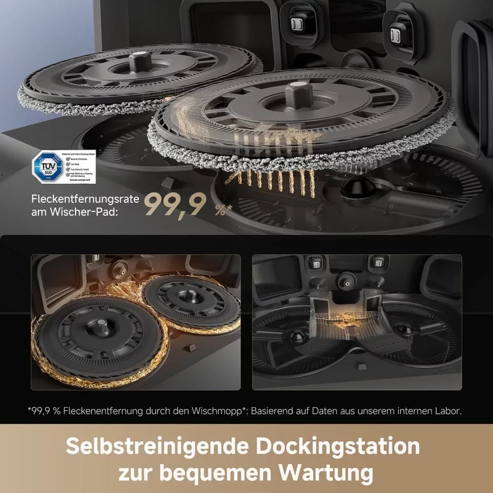Dreame Saugroboter mit Wischfunktion L40s Pro Ultra, 600 W, 19.000Pa Saugkraft, Hindernisüberwindung (bis zu 4cm), Kamera mit KI - Thumbnail 9