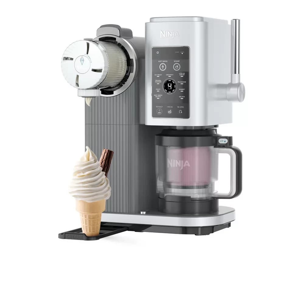 NINJA Eismaschine Ninja CREAMi Scoop & Swirl 13-in-1 Softeis- und Eismaschine NC701EU, 0,48 l, Softeis & Eismaschine NC701EU