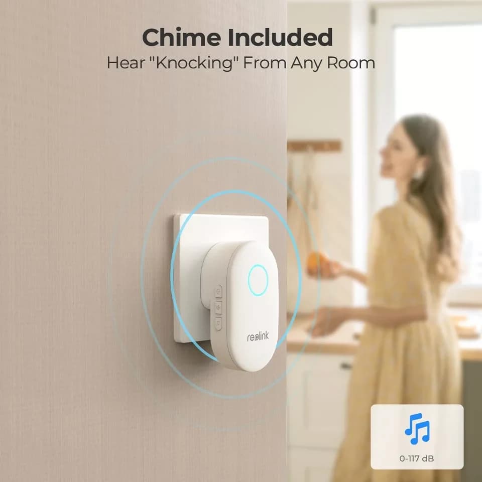 Reolink Smart Home Türklingel Video Doorbell PoE 5MP (Außenbereich, Gegensprechfunktion,180° Ultraweitwinkel,Personenerkennung,IP65) - Thumbnail 3