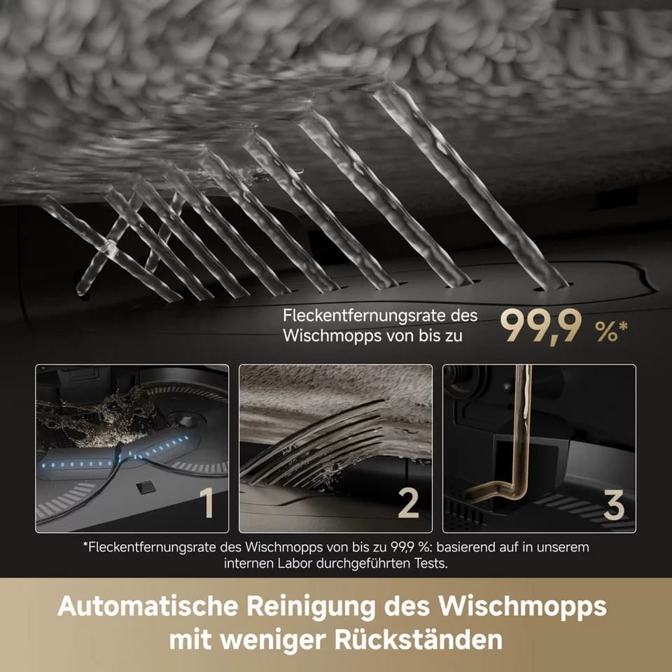 Dreame Saugroboter mit Wischfunktion Dreame X50 Master, 20.000 Pa Saugkraft, Hindernisüberwindung, kompakte Basisstation - Thumbnail 8