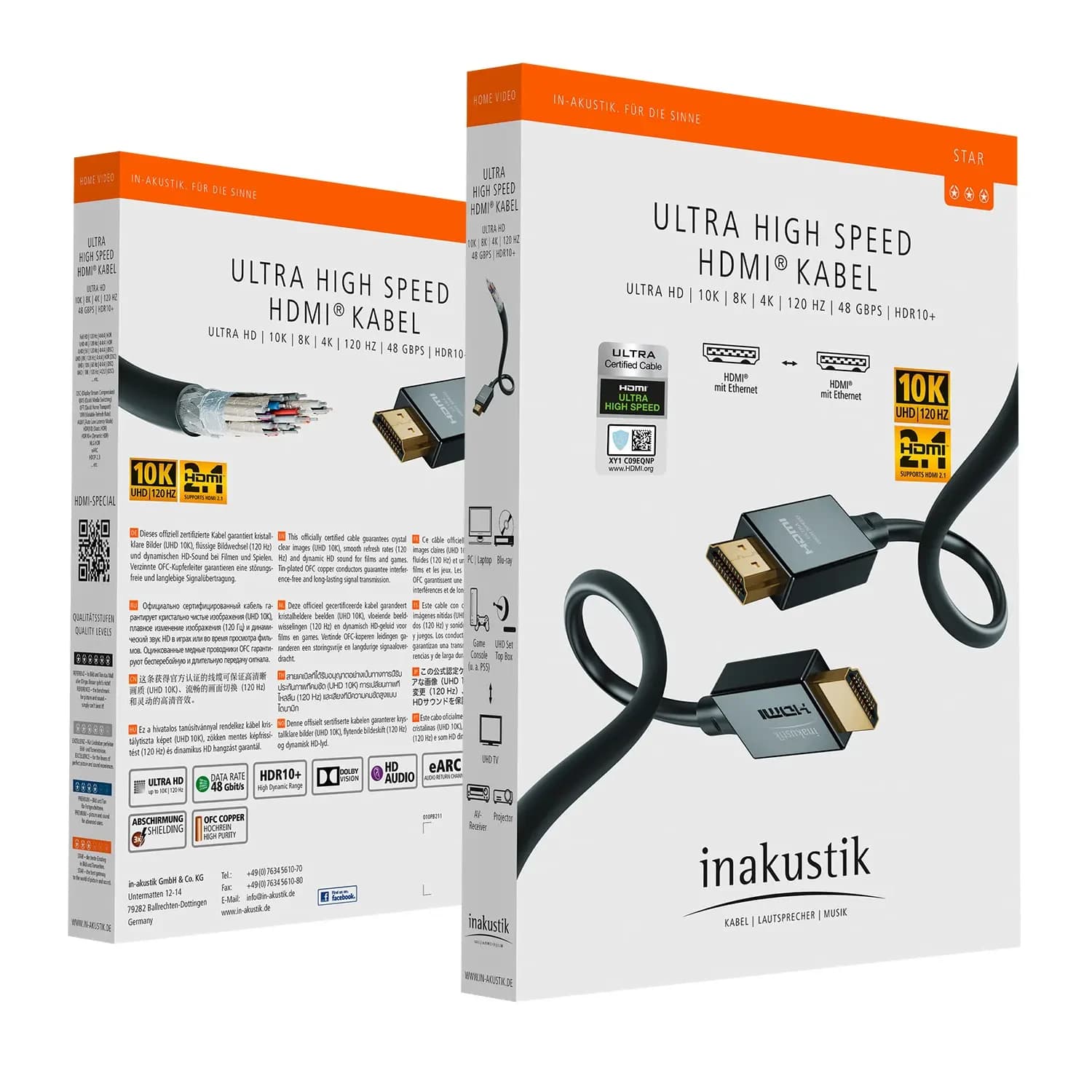 in-akustik Star II HDMI-Kabel, HDMI 2.1b Ultra High Speed, 48 Gbit/s, 3,0 m, schwarz - Thumbnail 2