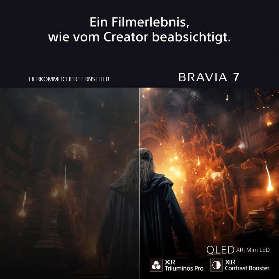 Sony K-75XR70 QLED Mini LED-Fernseher (189 cm/75 Zoll, 4K Ultra HD, Smart-TV, Google TV, BRAVIA 7, 4K HDR, Dolby Vision, Gaming Funktionen für Playstation 5) - Thumbnail 8