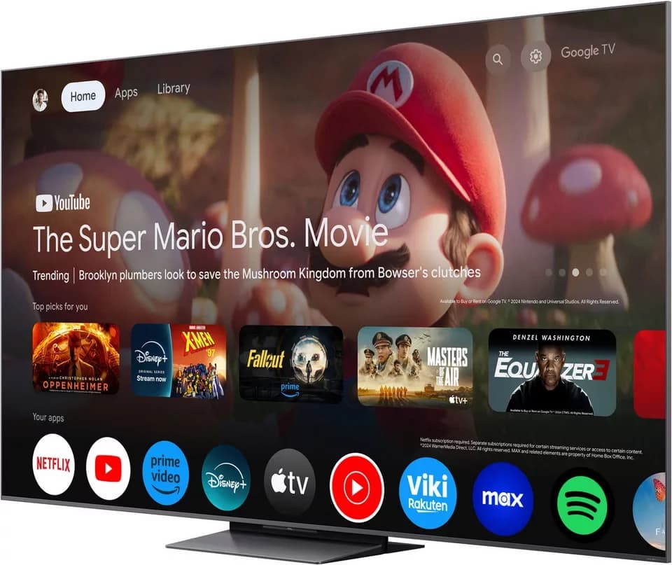 TCL 65Q8CX7 Mini-LED-Fernseher (164 cm/65 Zoll, 4K Ultra HD, Smart-TV, Google TV, Audio von Bang & Olufsen, Smart TV, Apple TV, 144Hz, 4K, Dolby Vision) - Thumbnail 4