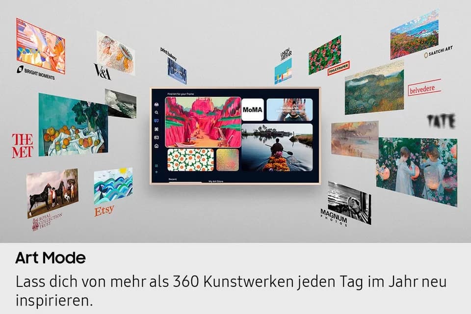 Samsung GQ65LS03FAU QLED-Fernseher (163 cm/65 Zoll, 4K Ultra HD, Smart-TV, The Frame, Mattes Display, Art Mode, Rahmen austauschbar, Dolby Atmos) - Thumbnail 9