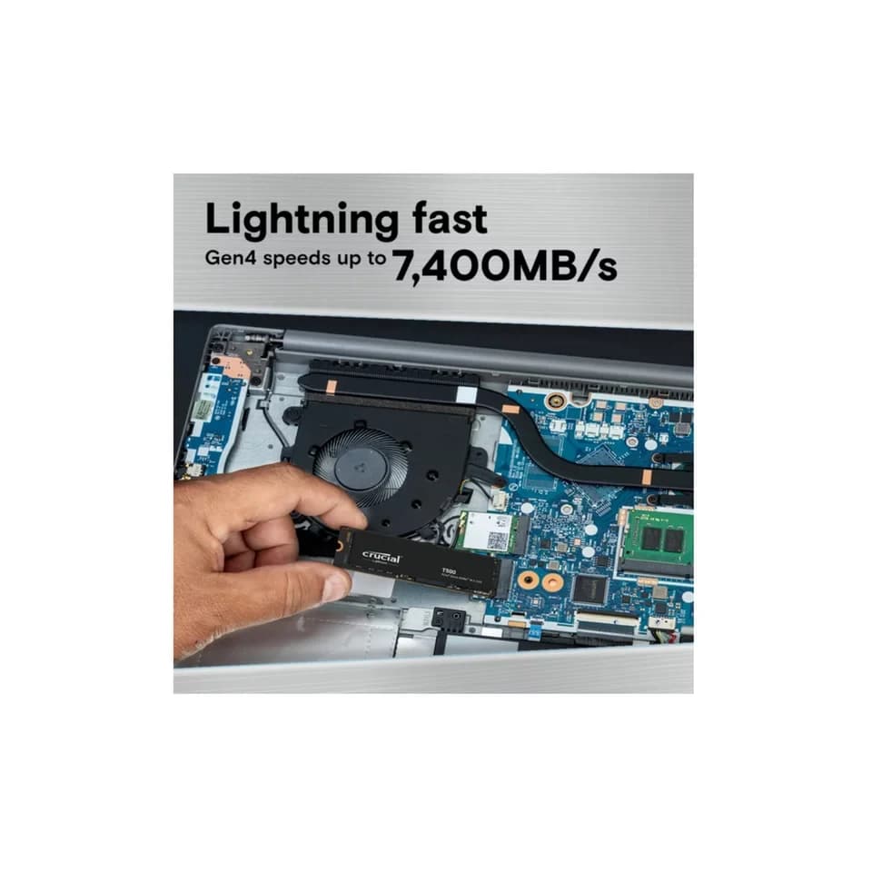 Crucial T500 1 TB interne SSD (1 TB) 7300 MB/S Lesegeschwindigkeit, 6800 MB/S Schreibgeschwindigkeit - Thumbnail 9