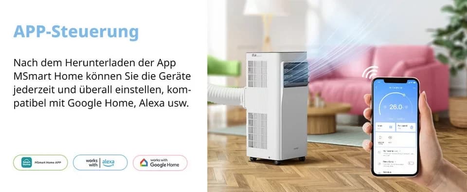 comfee 3-in-1-Klimagerät »Easy Cool 9000« starker Luftstrom, App und Sprachsteuerung möglich, für Räume bis zu 33 m², mit Temperatursensor - Thumbnail 3