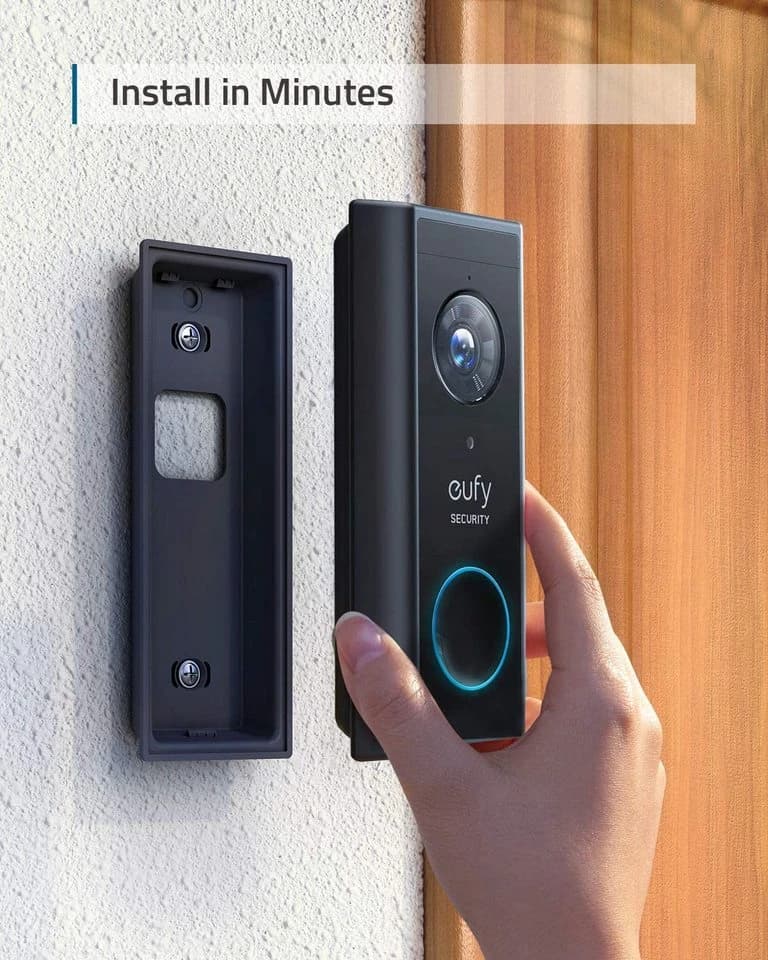 eufy Security Video Doorbell E340 Kit mit HomeBase Mini (E8214311) - Video-Türklingel mit Dual-Kamera, 2K Full HD, Akku- oder Kabelbetrieb - Thumbnail 6