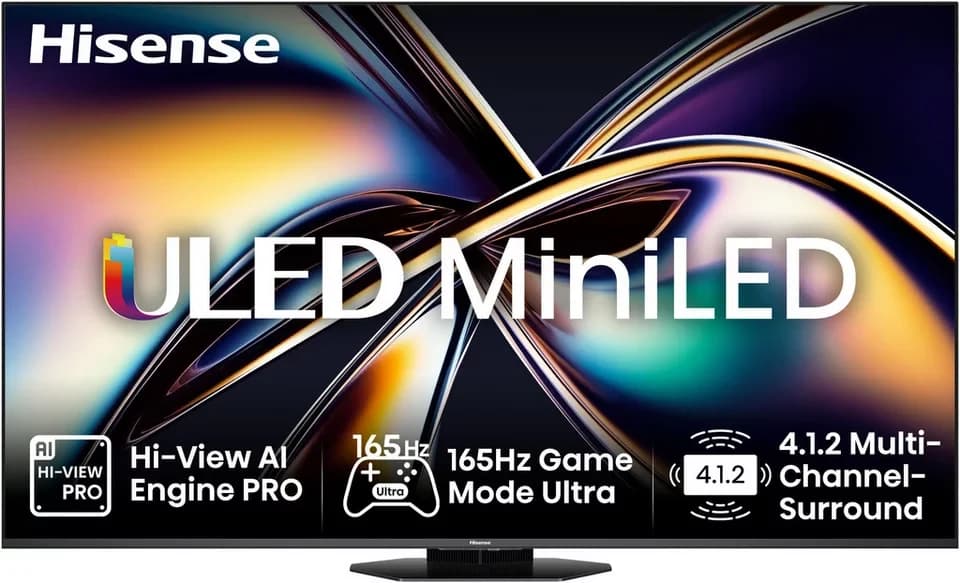 Hisense 65U8Q QLED Mini LED-Fernseher (164 cm/65 Zoll, 4K Ultra HD, Smart-TV, 4K UHD MiniLED Smart TV) - Thumbnail 2