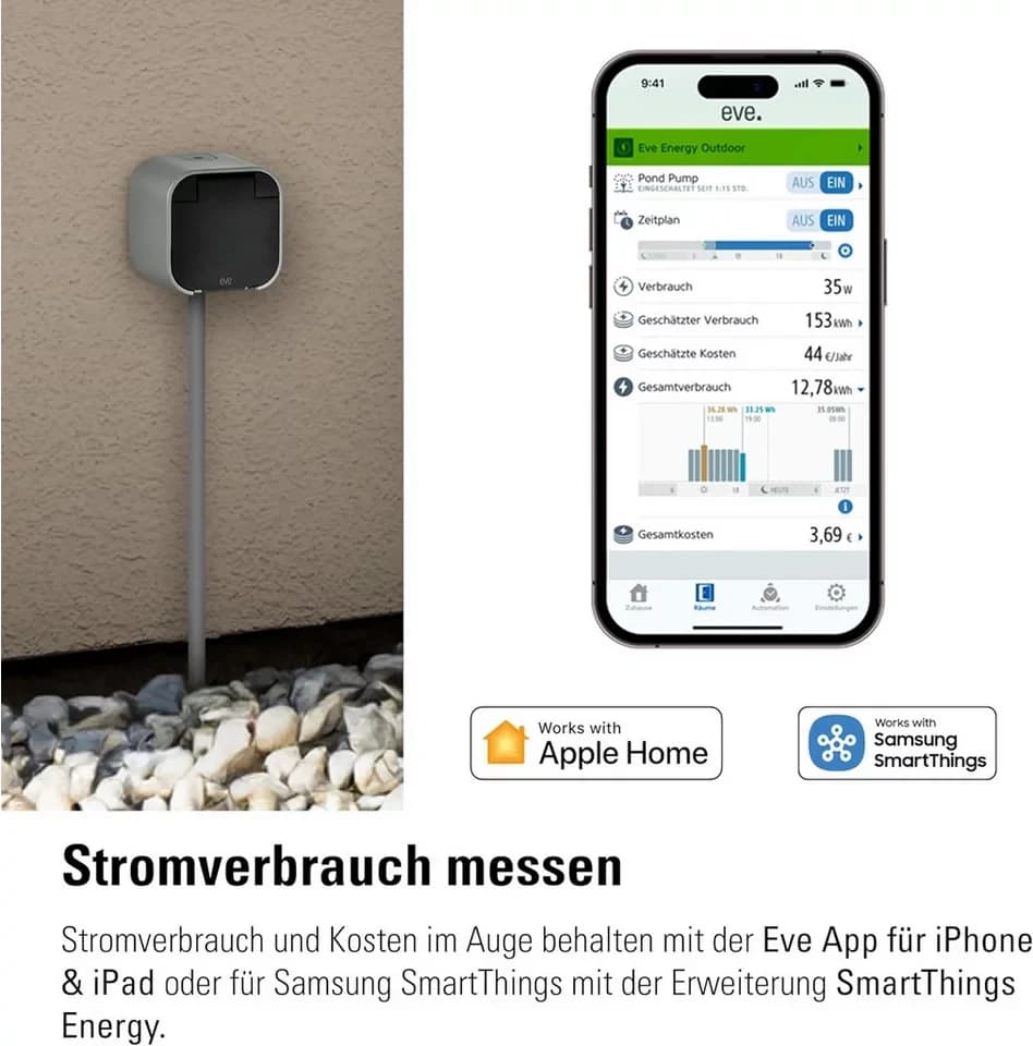 EVE Steckdose Eve Energy Outdoor-Smarte Außensteckdose mit Verbrauchsmessung - Thumbnail 9