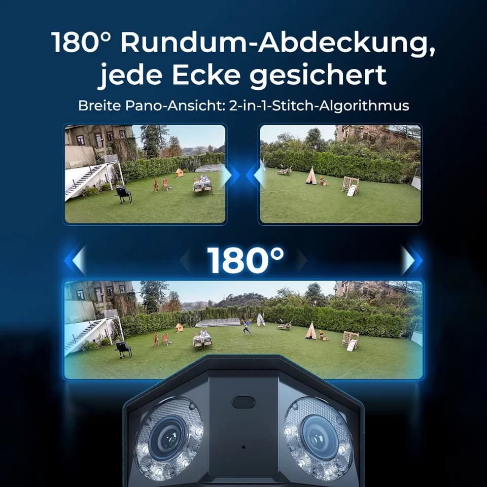 Reolink Überwachungskamera PoE 16MP Ultra HD, DUO 3 POE (Außenbereich, 1-tlg., Dual-Objektiv,180° Pan,Farb-Nachtsicht,Person/Fahrzeug/Tier-Erkennung) - Thumbnail 3