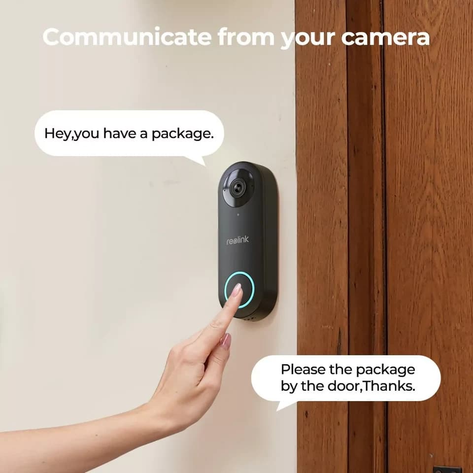 Reolink Smart Home Türklingel Video Doorbell PoE 5MP (Außenbereich, Gegensprechfunktion,180° Ultraweitwinkel,Personenerkennung,IP65) - Thumbnail 6