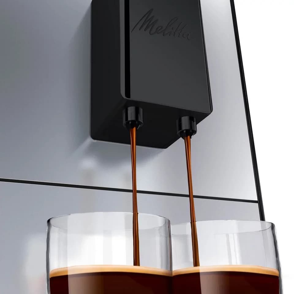 Melitta Kaffeevollautomat Solo® 950-766, Pure Silver, Perfekt für Café crème & Espresso, nur 20cm breit - Thumbnail 3