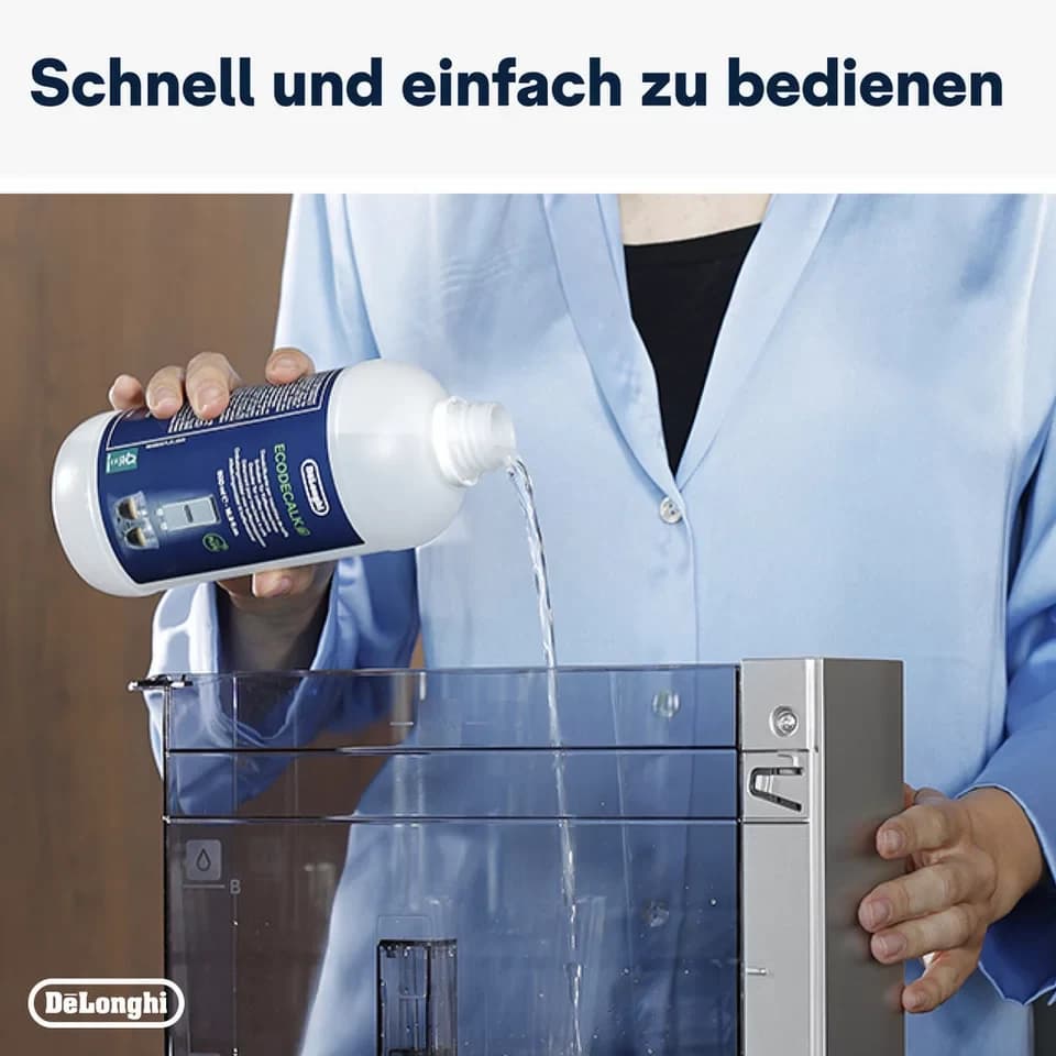 De'Longhi DLSC500 EcoDecalk Entkalker (Kalklöser für Kaffeevollautomat und Espressomaschine) - Thumbnail 3