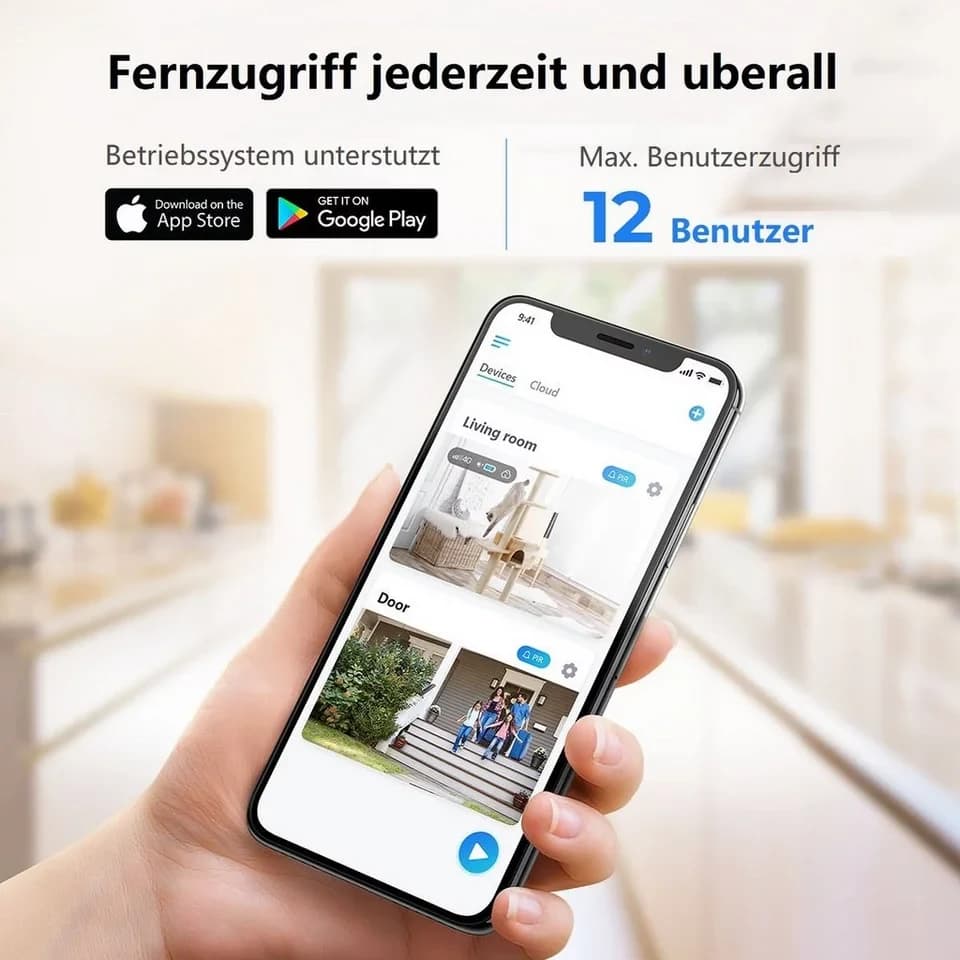 Reolink Überwachungskamera RLK16-810B8-A 4K PoE (Außenbereich, Videoüberwachungsset, Videoüberwachung mit 8X 8MP PoE IP Kamera und 16CH 4TB HDD NVR, Personenerkennung und Fahrzeugerkennung, IP66, 30M IR Nachtsicht) - Thumbnail 7