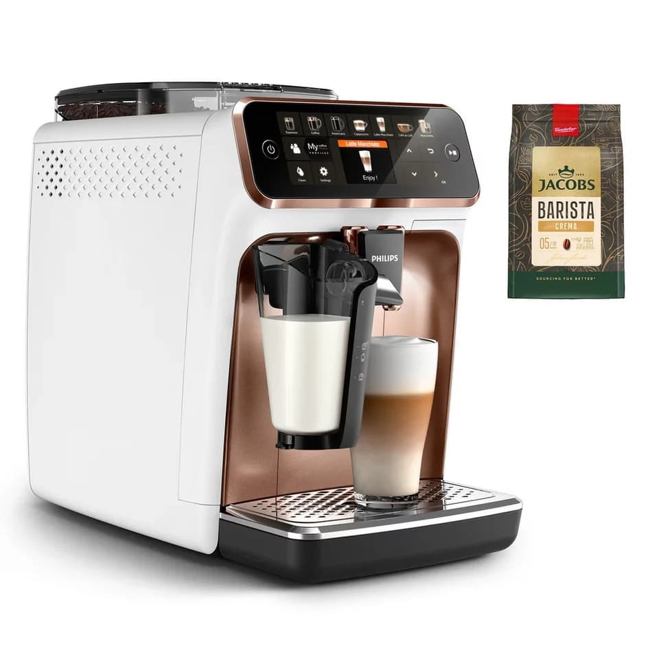 Philips Kaffeevollautomat EP5443/70 5400 Series, 12 Kaffeespezialitäten, LatteGo Milchsystem und 4 Benutzerprofilen