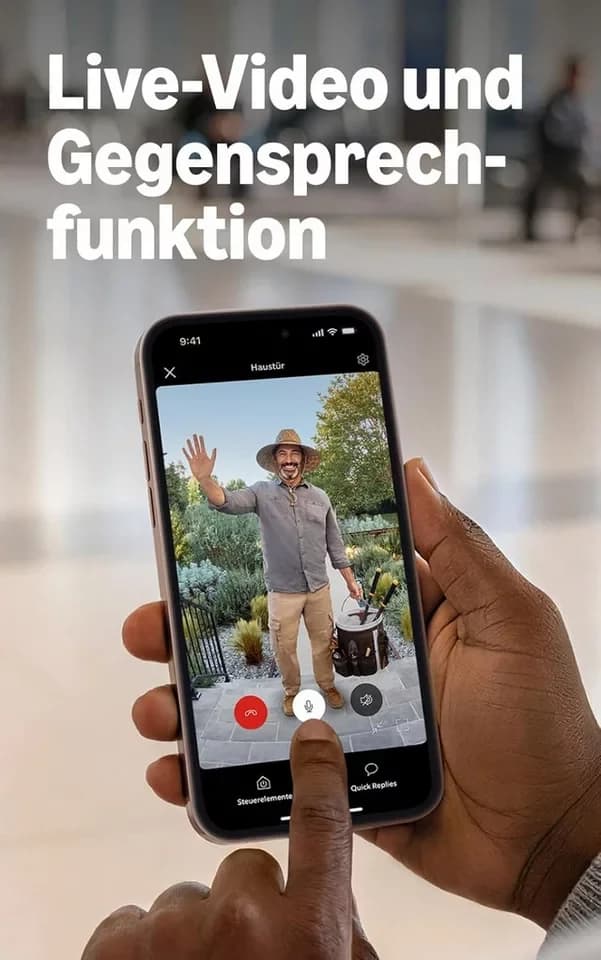 Ring Smart Home Türklingel Battery Video Doorbell 2K (Neuste Generation) (Außenbereich, WLAN, Akku-Videotürklingel, Kabellose Türklingel-Kamera, Retinal 2K, 6x-Zoom) - Thumbnail 5