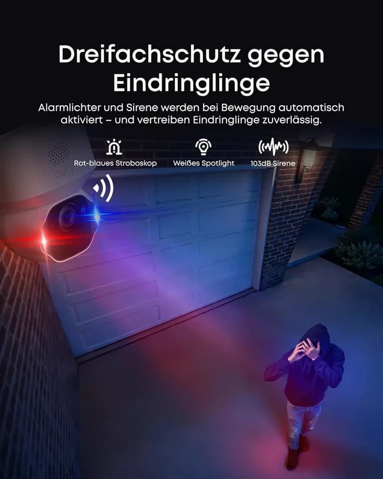eufy Security Überwachungskamera eufy eufyCam E42 4K Kabellose Solar-Überwachungskamera Außen (Außenbereich, 1-tlg., E42, Lokale Aufzeichnung) - Thumbnail 5