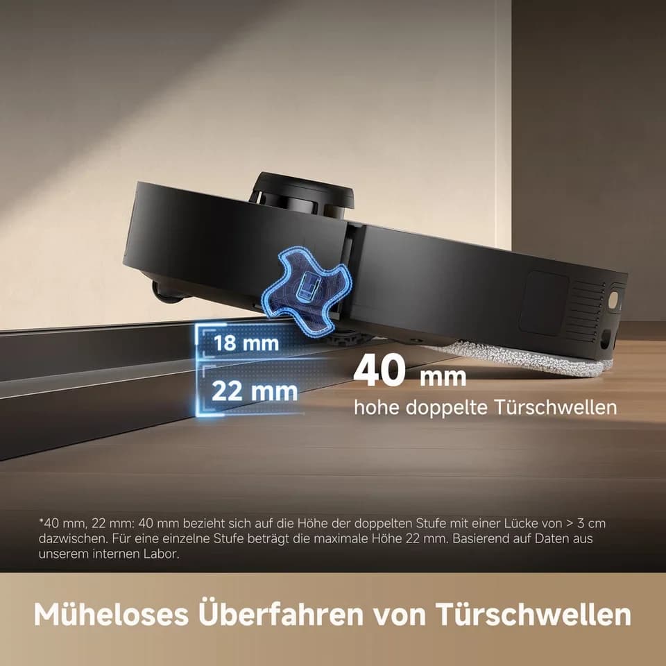 Dreame Saugroboter mit Wischfunktion L40s Pro Ultra, 600 W, 19.000Pa Saugkraft, Hindernisüberwindung (bis zu 4cm), Kamera mit KI - Thumbnail 7