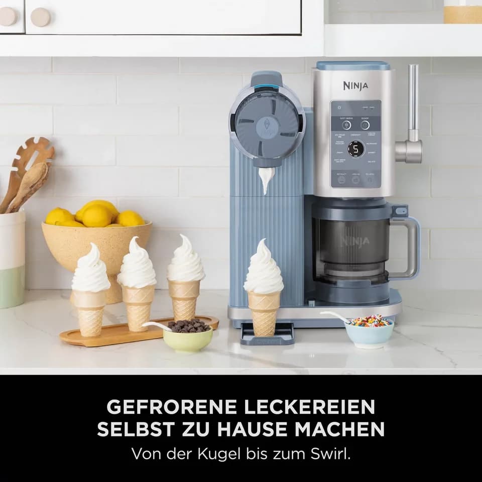 NINJA Eismaschine Ninja CREAMi Scoop & Swirl 13-in-1 Softeis- und Eismaschine NC702EU, 0,48 l, proteinreiche Leckereien mit weniger als 150 kcal - Thumbnail 7