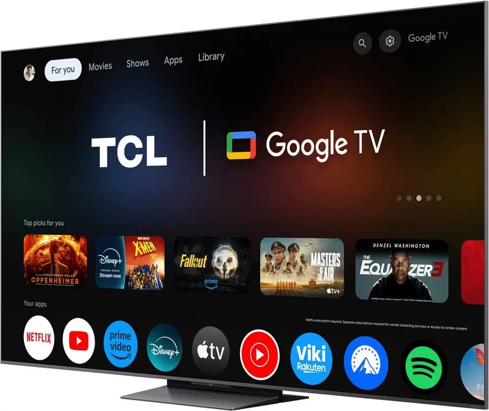 TCL 75Q8CX7 Mini-LED-Fernseher (189 cm/75 Zoll, 4K Ultra HD, Smart-TV, Google TV, Audio von Bang & Olufsen, Smart TV, Apple TV, 144Hz, 4K, Dolby Vision) - Thumbnail 4