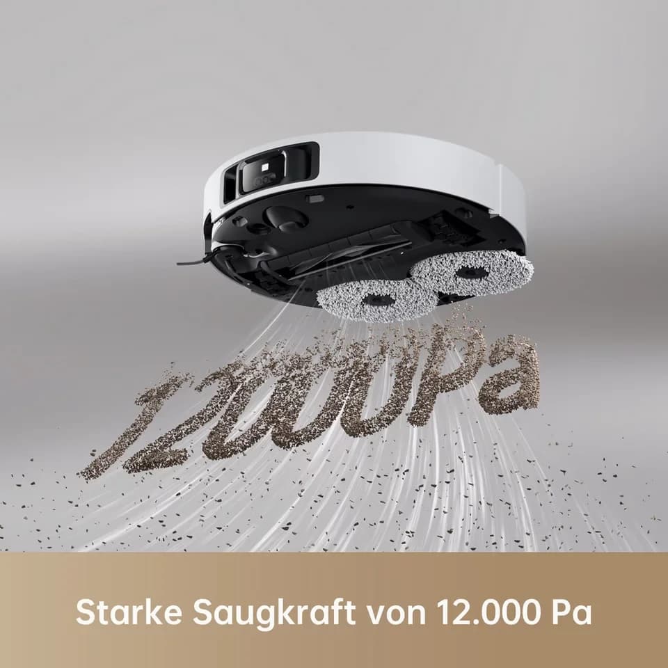 Dreame Saugroboter mit Wischfunktion X40 Ultra Complete, 75 W, Mop Extend, ausfahrbare Seitenbürste, 12.000 Pa Saugleistung - Thumbnail 7