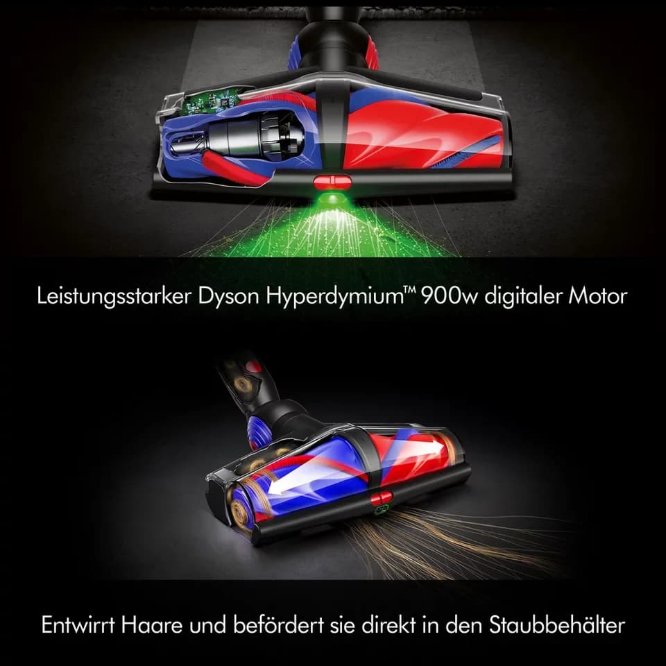 DYSON Akku-Hand-und Stielstaubsauger V16 (DS60) Piston Animal, 900W, bis zu 70 Minuten Laufzeit, 900 W, Haarentwirrungstechnologie - Thumbnail 4