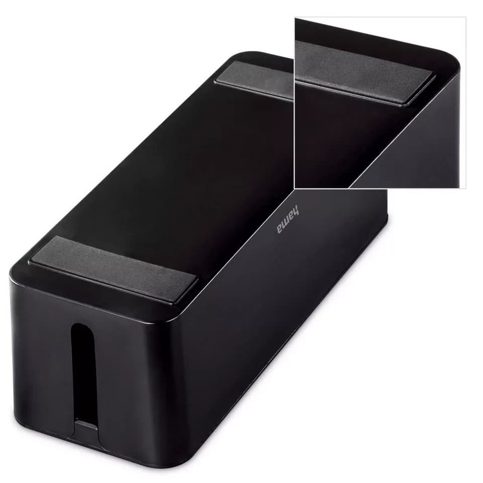 Hama Kabelbox Kabelbox für Standard 6er Steckdosenleisten, Stecker, Kabel, Ladegerät, (1-tlg), Schlichtes Design, Schreibtisch, Tisch, große Aufbewahrungsbox - Thumbnail 2