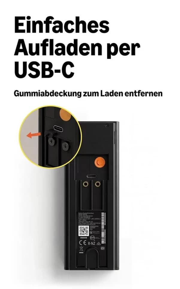Ring Smart Home Türklingel Battery Video Doorbell 2K (Neuste Generation) (Außenbereich, WLAN, Akku-Videotürklingel, Kabellose Türklingel-Kamera, Retinal 2K, 6x-Zoom) - Thumbnail 4