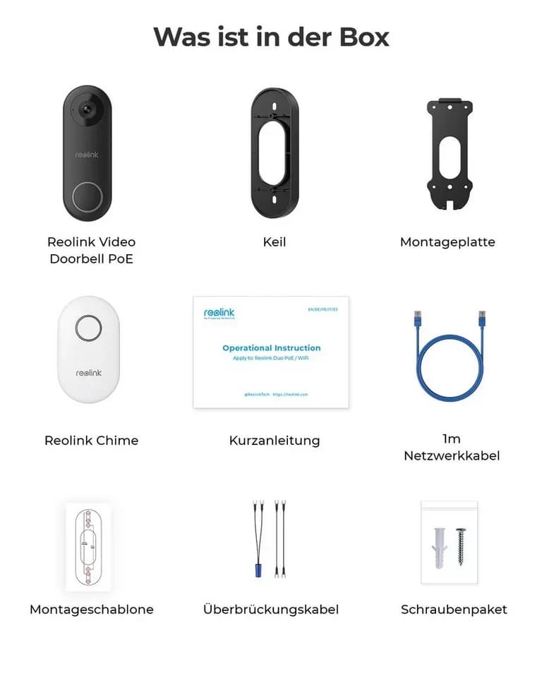 Reolink Smart Home Türklingel Video Doorbell PoE 5MP (Außenbereich, Gegensprechfunktion,180° Ultraweitwinkel,Personenerkennung,IP65) - Thumbnail 10