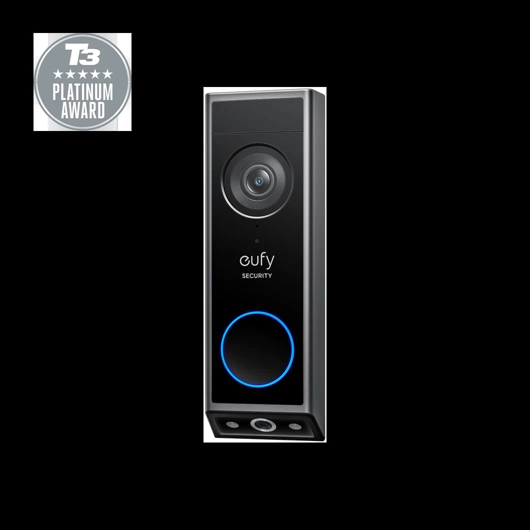 eufy Security Video Doorbell E340 Kit mit HomeBase Mini (E8214311) - Video-Türklingel mit Dual-Kamera, 2K Full HD, Akku- oder Kabelbetrieb