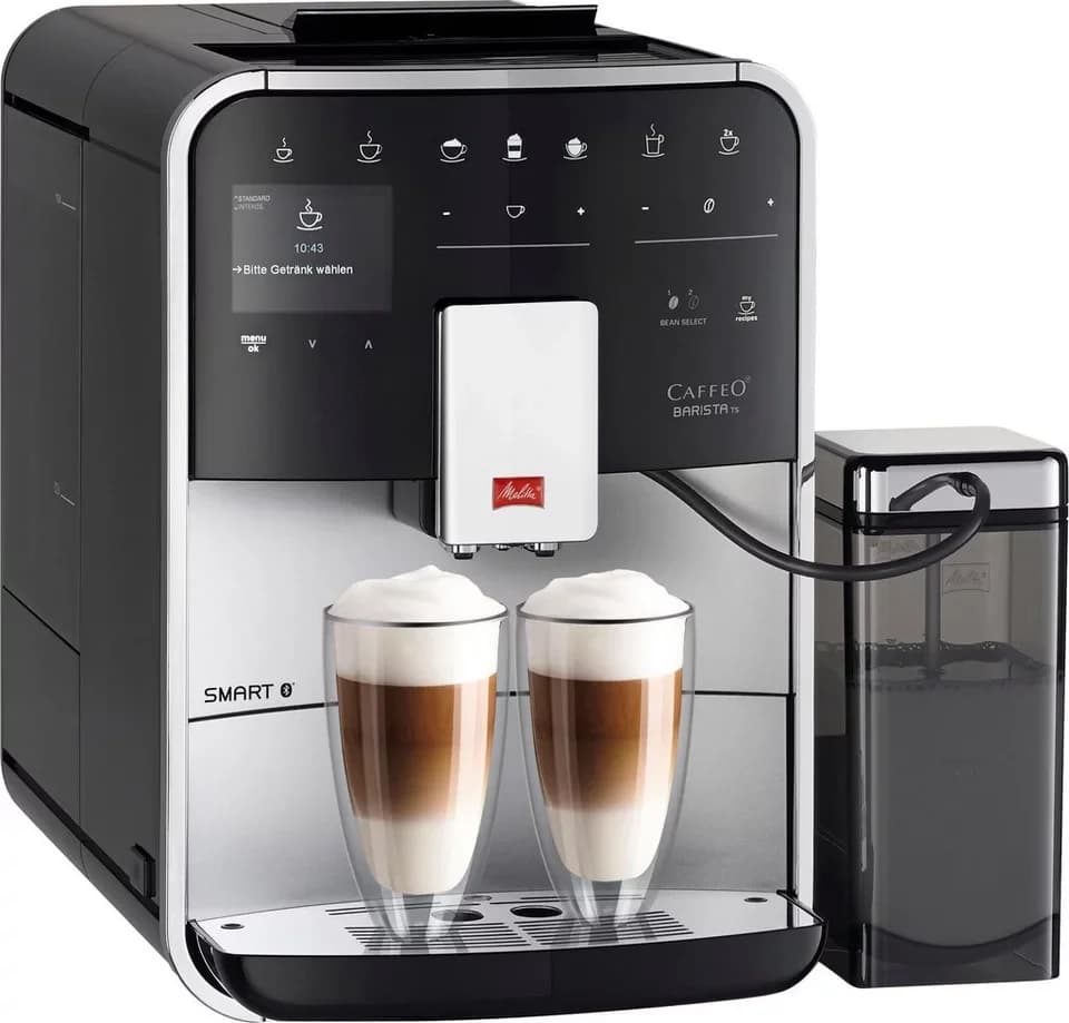 Melitta Kaffeevollautomat Barista TS Smart® F850-101, silber, 21 Kaffeerezepte & 8 Benutzerprofile, 2-Kammer Bohnenbehälter - Thumbnail 2