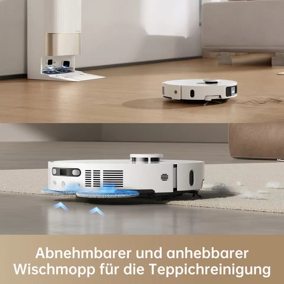 Dreame Saugroboter mit Wischfunktion X40 Ultra Complete, 75 W, Mop Extend, ausfahrbare Seitenbürste, 12.000 Pa Saugleistung - Thumbnail 8