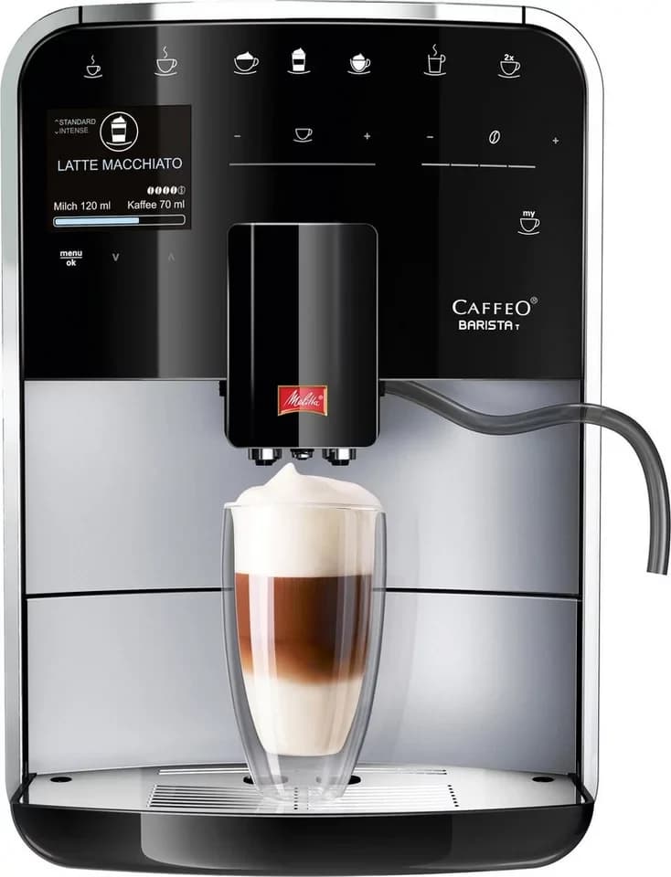 Melitta Kaffeevollautomat Barista T Smart® F831-101, 4 Benutzerprofile&18 Kaffeerezepte, nach italienischem Originalrezept - Thumbnail 3