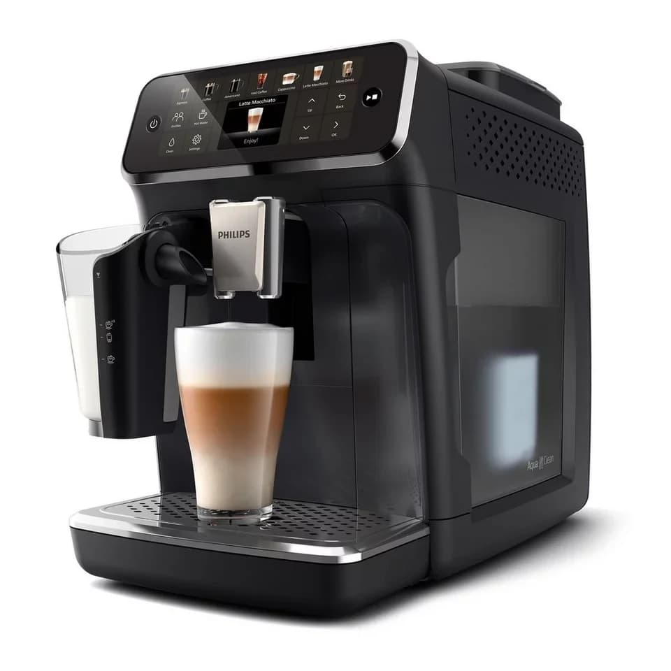 Philips Kaffeevollautomat EP4441/50 4400 Series, 12 Kaffeespezialitäten (heiß oder eisgekühlt), LatteGo-Milchsystem, SilentBrew Technologie - Thumbnail 3